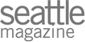 The image shows the logo for "Seattle Magazine" in a gray font.